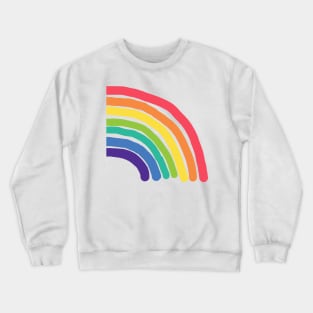 Colorful Rainbow Right Half Graphic Crewneck Sweatshirt